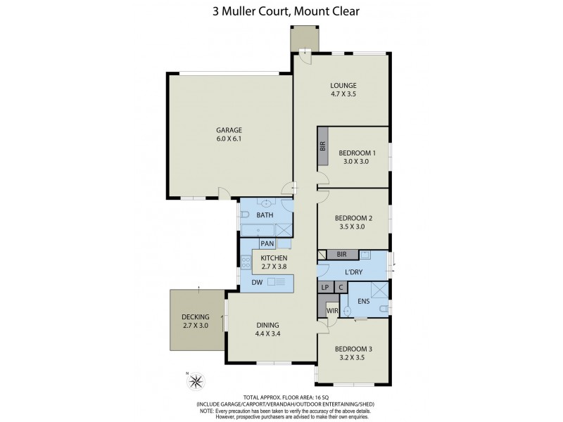 3 Muller Court, Mount Clear VIC 3350 Floorplan