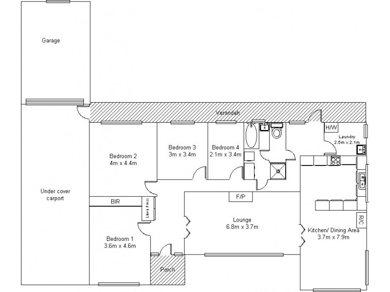 41 Adelaide Road, Millicent SA 5280 Floorplan