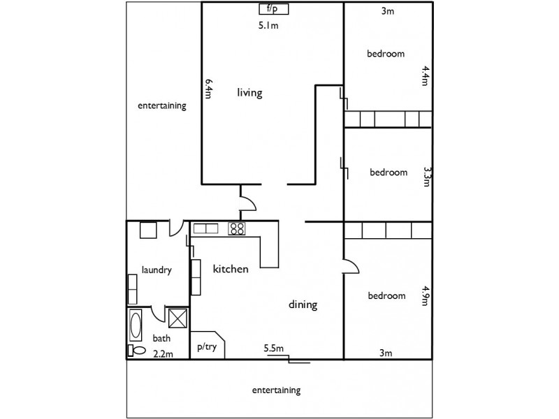 33 Caves Road, Naracoorte SA 5271 Floorplan