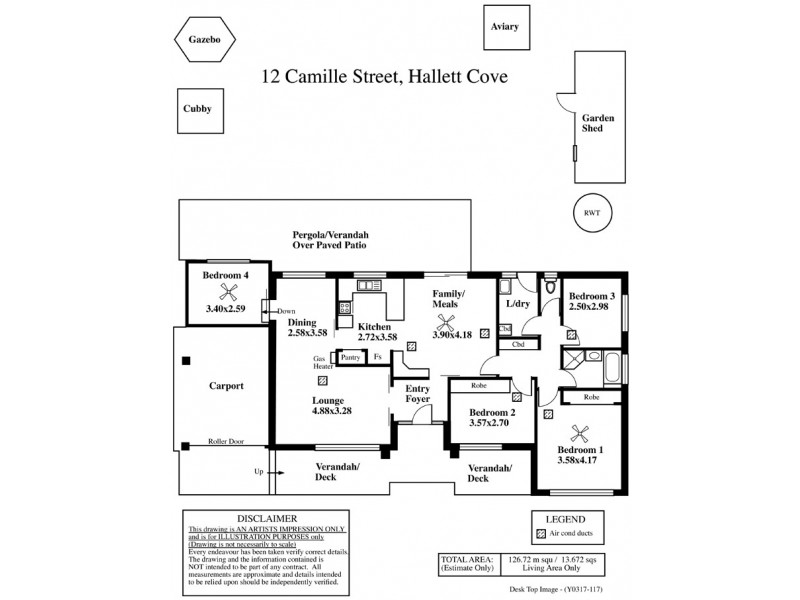 12 CAMILLE STREET, Hallett Cove SA 5158 Floorplan