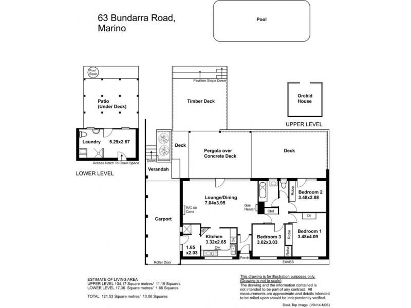 63 BUNDARRA ROAD, Marino SA 5049 Floorplan