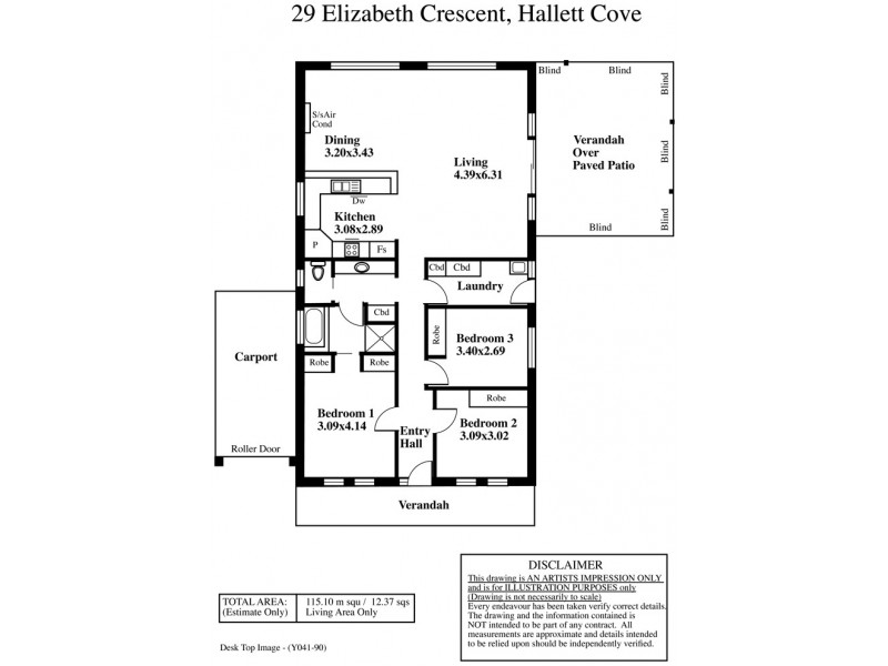 29 ELIZABETH CRESCENT, Hallett Cove SA 5158 Floorplan