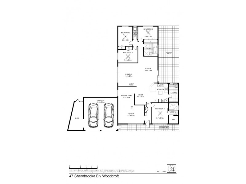 47 Sherebrooke Boulevard, Woodcroft SA 5162 Floorplan