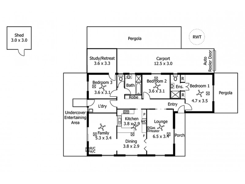 1 Merinda Court, Morphett Vale SA 5162 Floorplan