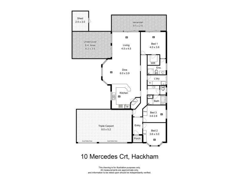 100 Penneys Hill Road (10 Mercedes Court), Hackham SA 5163 Floorplan