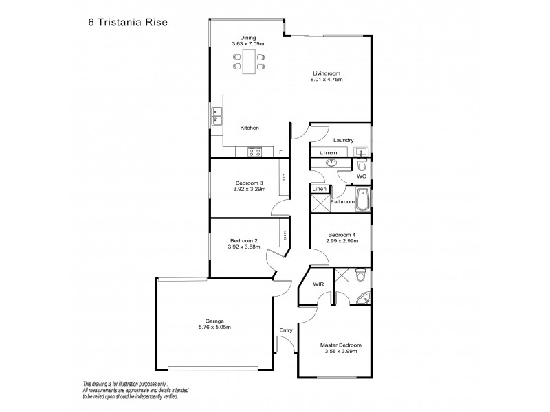 6 Tristania Rise, Huntfield Heights SA 5163 Floorplan