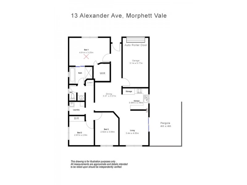 13 Alexander Avenue, Morphett Vale SA 5162 Floorplan