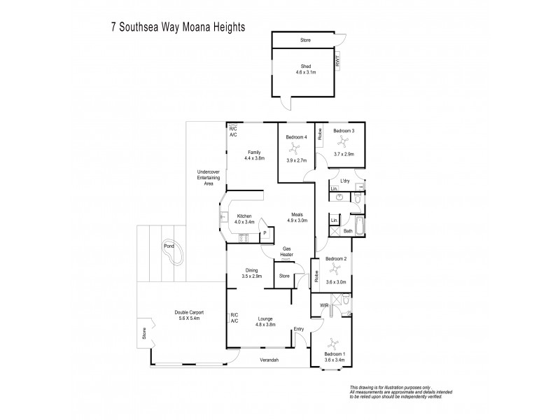 7 Southsea Way, Moana SA 5169 Floorplan