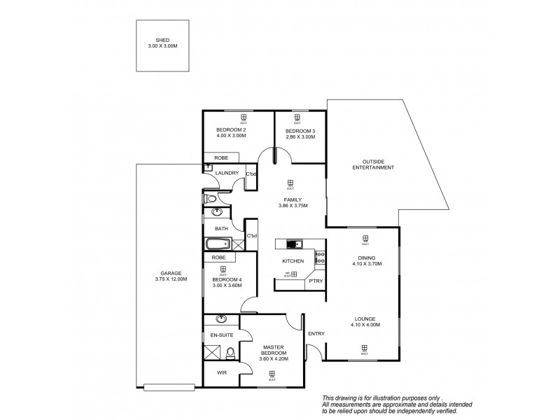 3 Harriet Street, Woodcroft SA 5162 Floorplan