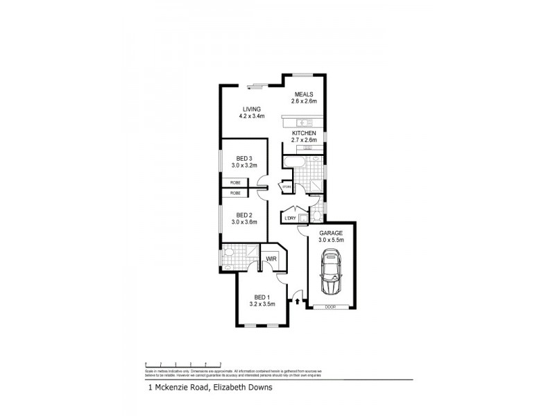 1 McKenzie Road, Elizabeth Downs SA 5113 Floorplan