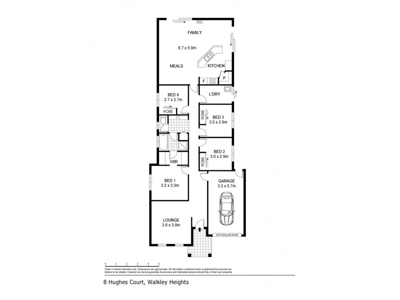 8 Hughes Court, Walkley Heights SA 5098 Floorplan
