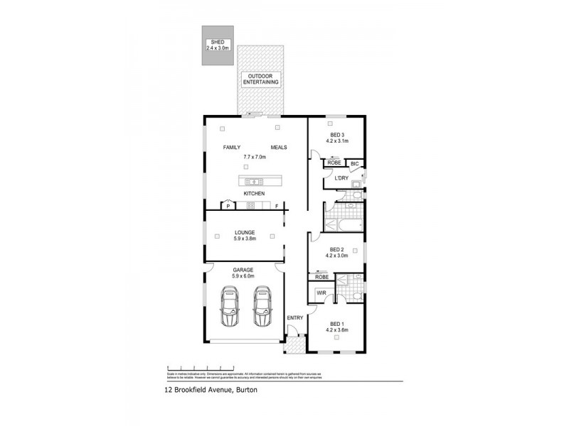 12 Brookfield Avenue, Burton SA 5110 Floorplan