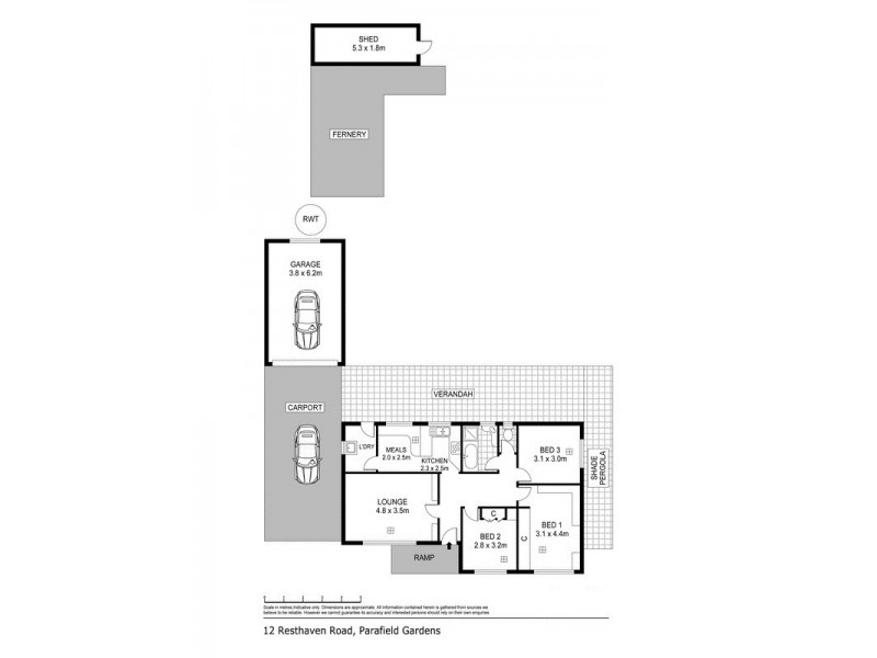 12 Resthaven Road, Parafield Gardens SA 5107 Floorplan