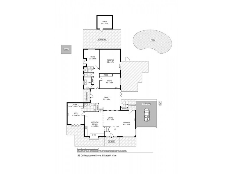 55-57 Collingbourne Drive, Elizabeth Vale SA 5112 Floorplan