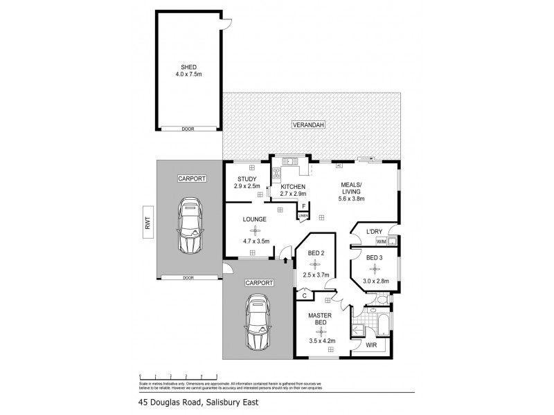 45 Douglas Road, Salisbury East SA 5109 Floorplan