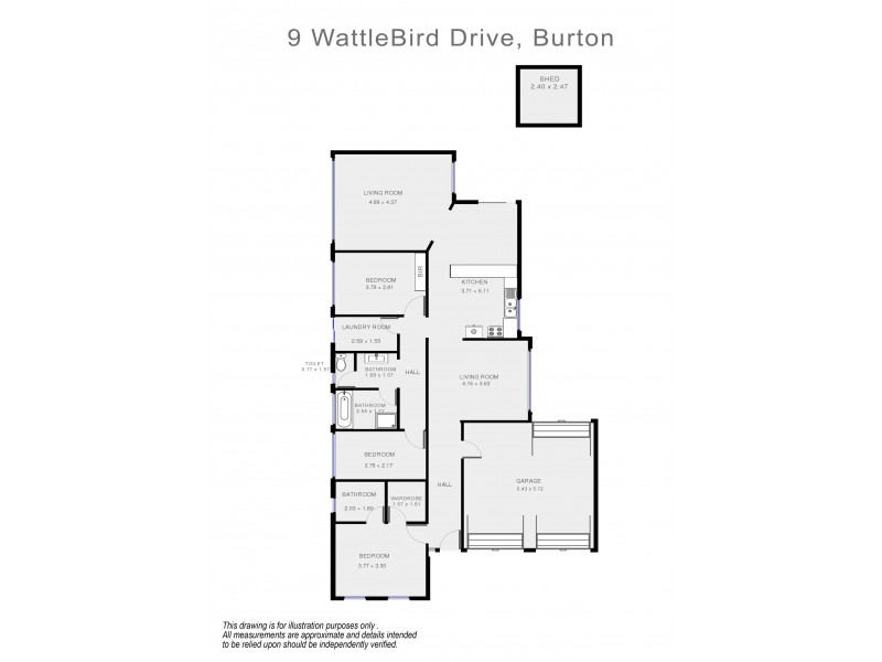 9 Wattlebird Drive, Burton SA 5110 Floorplan