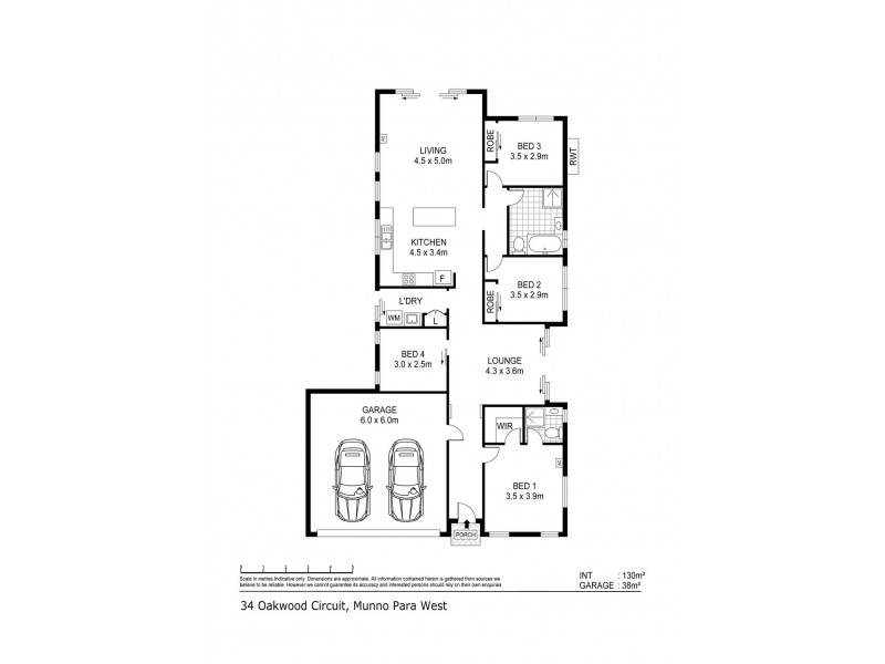 34 OAKWOOD CIRCUIT, Munno Para West SA 5115 Floorplan