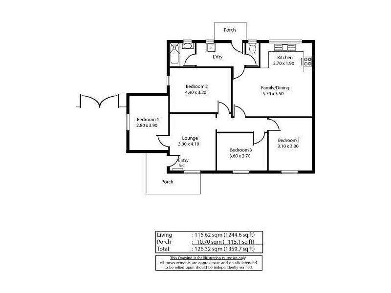12 Nyora Crescent, Taperoo SA 5017 Floorplan