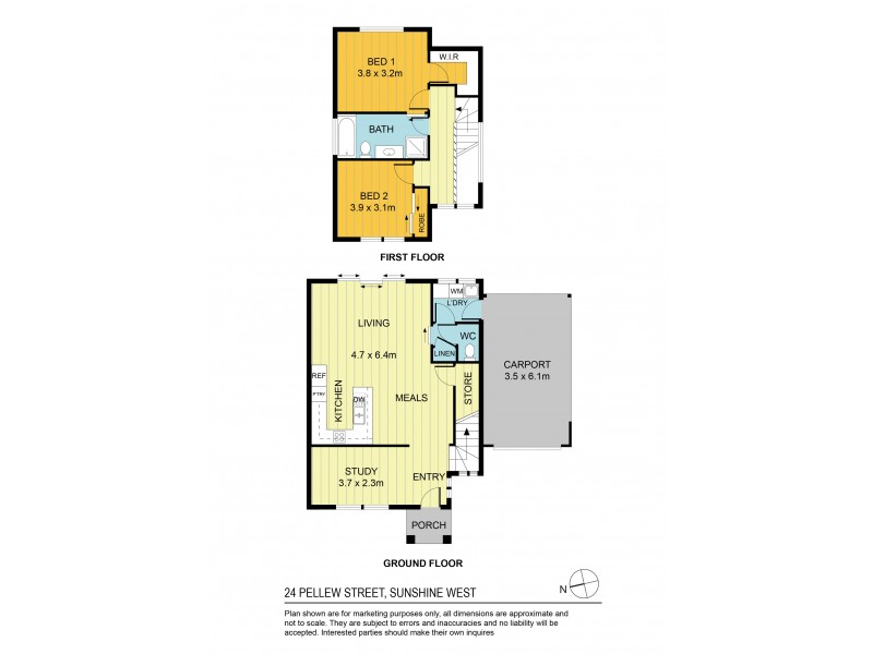 24 PELLEW STREET, Sunshine West VIC 3020 Floorplan