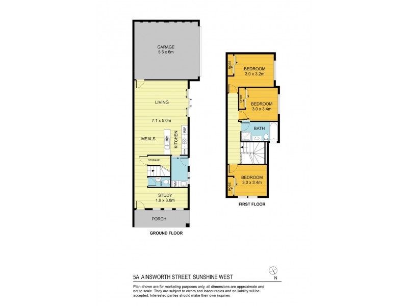 5A AINSWORTH STREET, Sunshine West VIC 3020 Floorplan