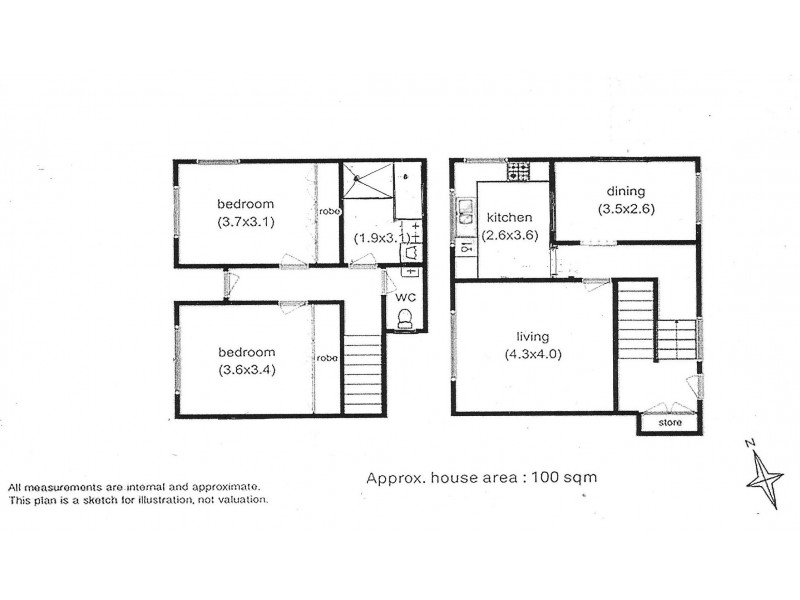 2/13 Wayne Avenue, Sandy Bay TAS 7005 Floorplan