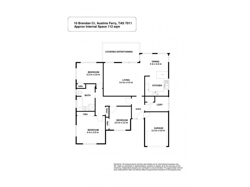 10 Brendan Crescent, Austins Ferry TAS 7011 Floorplan