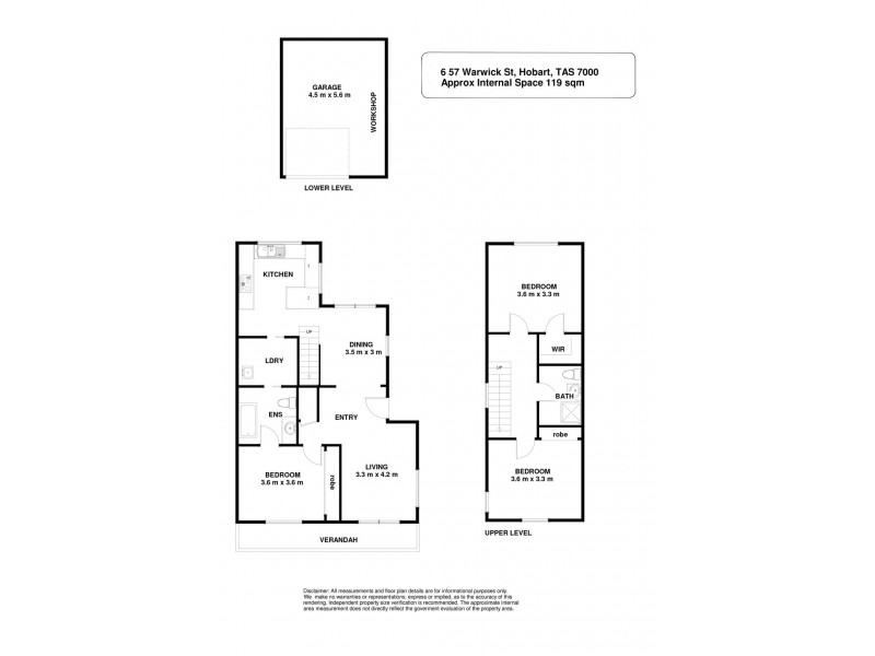 6/57 Warwick Street, Hobart TAS 7000 Floorplan