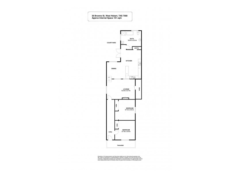 36 Browne Street, West Hobart TAS 7000 Floorplan