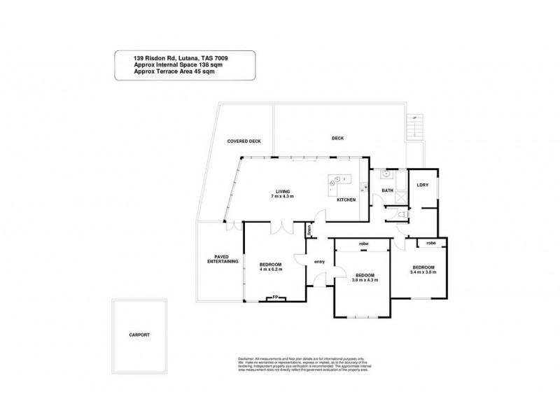 139 Risdon Road, Lutana TAS 7009 Floorplan