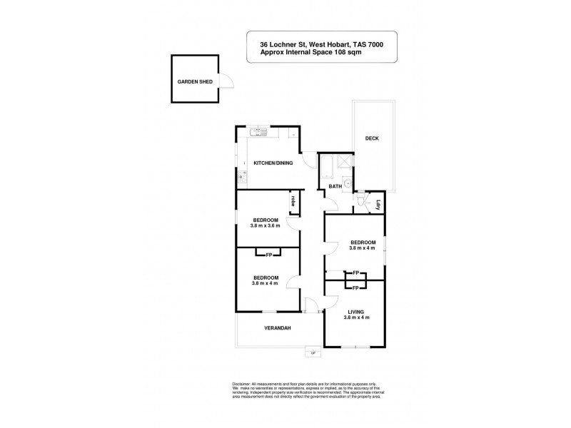 36 Lochner Street, West Hobart TAS 7000 Floorplan