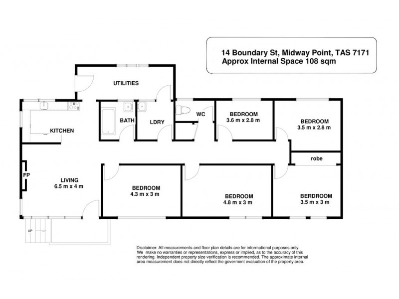 14 Boundary Street, Midway Point TAS 7171 Floorplan