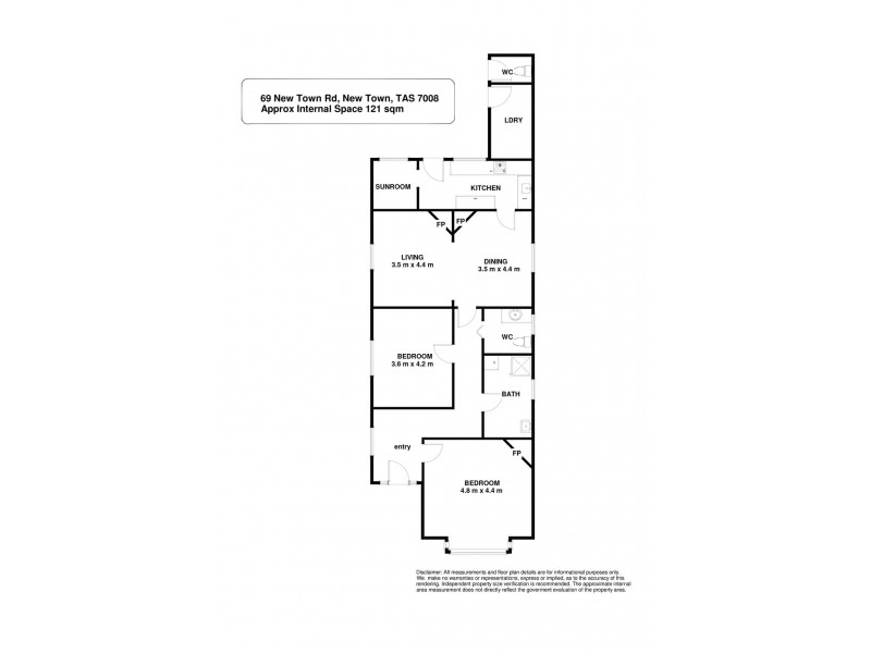 69 New Town Road, New Town TAS 7008 Floorplan