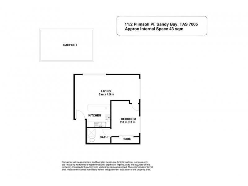 11/2 Plimsoll Place, Sandy Bay TAS 7005 Floorplan