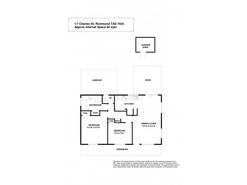 1/7 Charles Street, Richmond TAS 7025 Floorplan