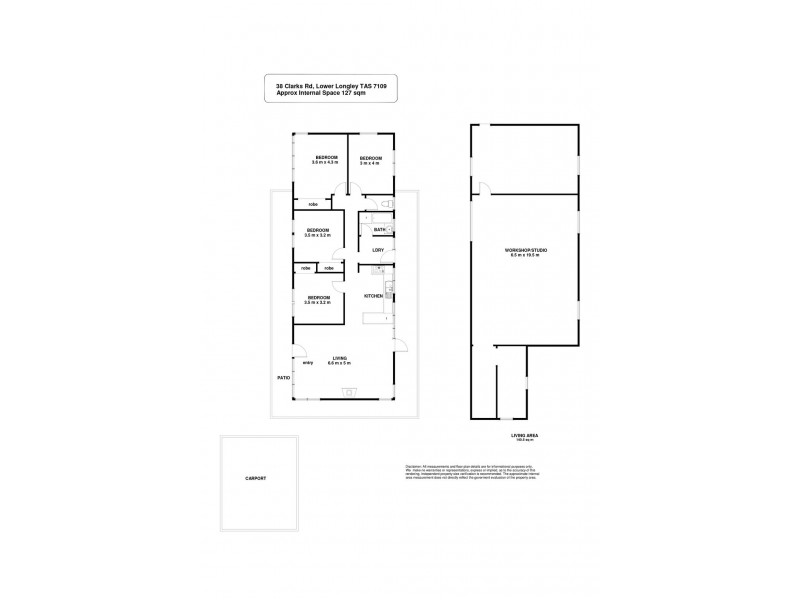 38 Clarks Road, Lower Longley TAS 7109 Floorplan