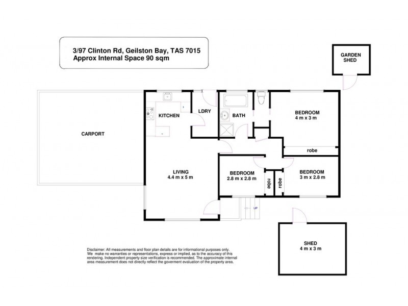 3/97 Clinton Road, Geilston Bay TAS 7015 Floorplan