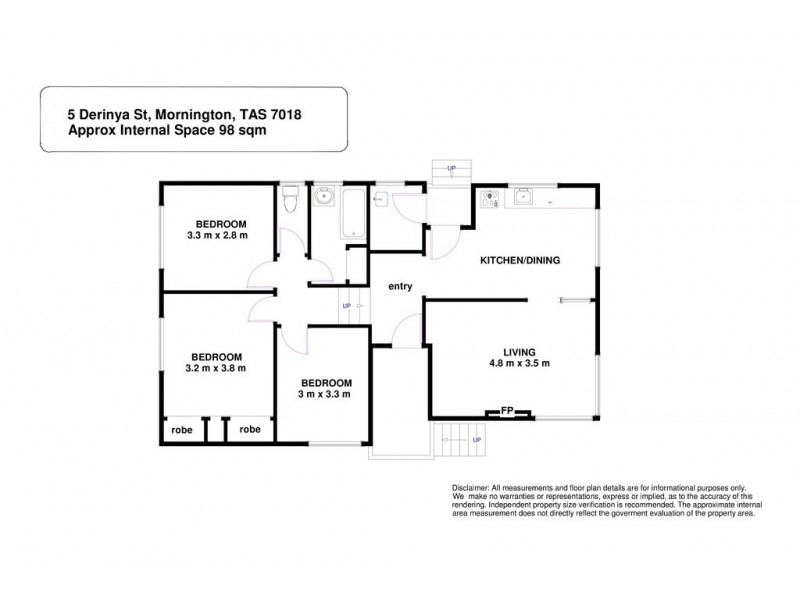 5 Derinya Street, Mornington TAS 7018 Floorplan