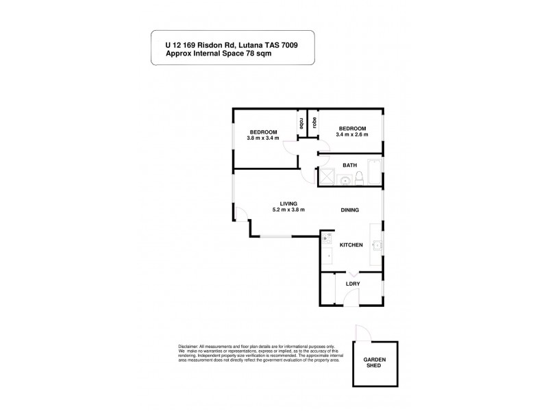 12/169 Risdon Road, Lutana TAS 7009 Floorplan