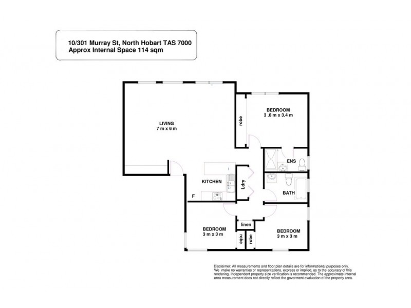 10/301 Murray Street, North Hobart TAS 7000 Floorplan