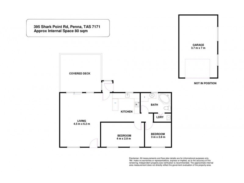 395 Shark Point Road, Penna TAS 7171 Floorplan