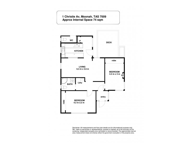 1 Christie Avenue, Moonah TAS 7009 Floorplan