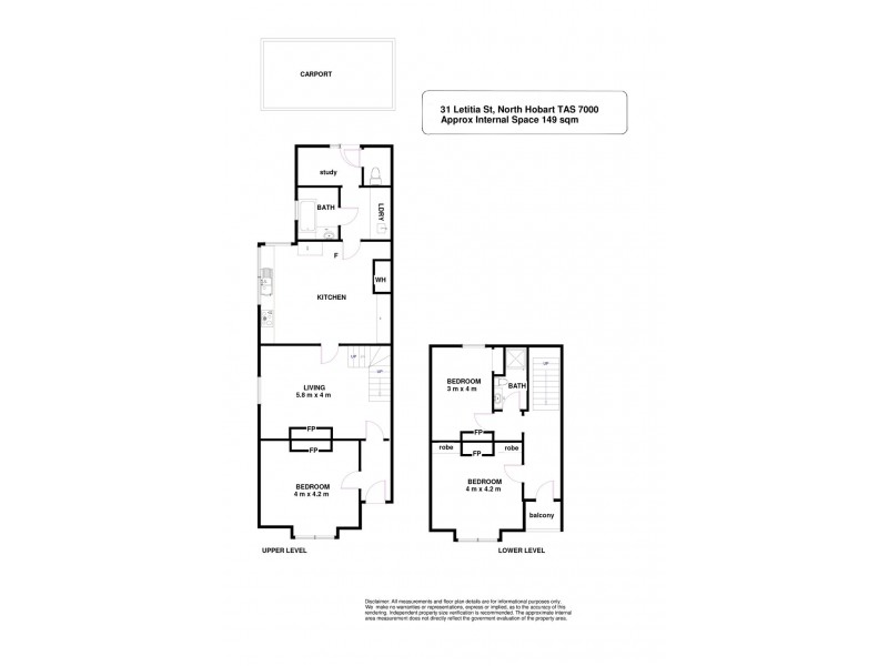 31 Letitia Street, North Hobart TAS 7000 Floorplan