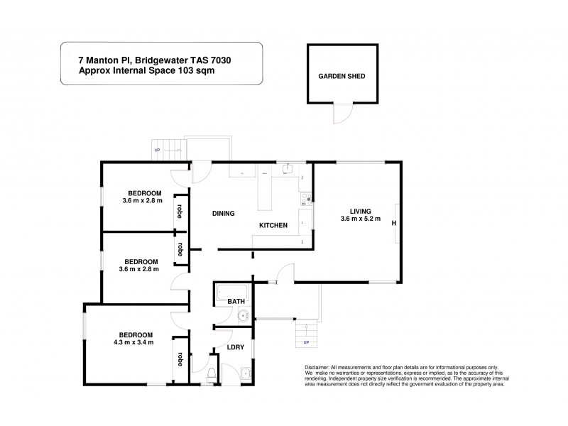 7 Manton Place, Bridgewater TAS 7030 Floorplan