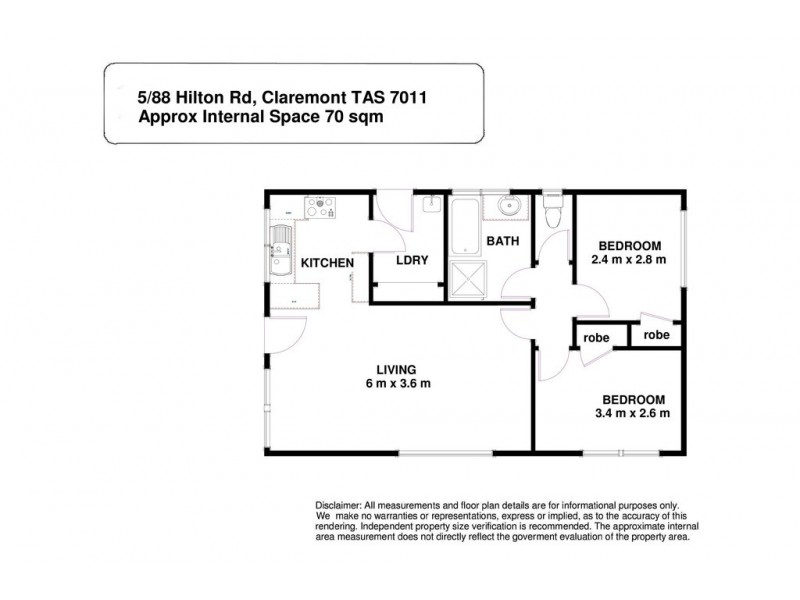 5/88 Hilton Road, Claremont TAS 7011 Floorplan