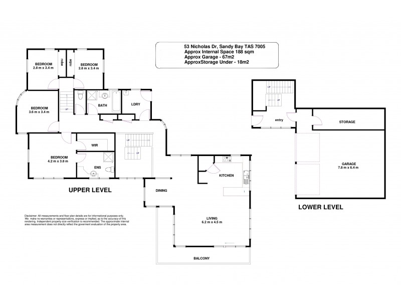 53 Nicholas Drive, Sandy Bay TAS 7005 Floorplan