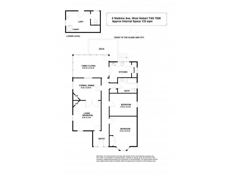 6 Watkins Avenue, West Hobart TAS 7000 Floorplan