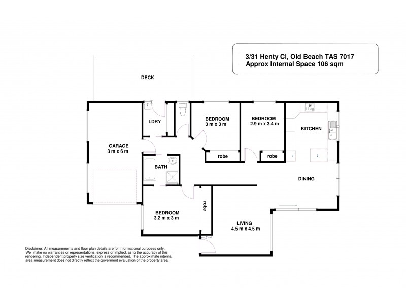 3/31 Henty Close, Old Beach TAS 7017 Floorplan