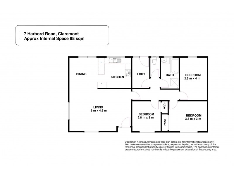 7 Harbord Road, Claremont TAS 7011 Floorplan