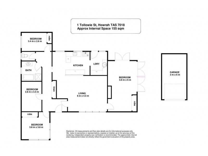 1 Tollowie Street, Howrah TAS 7018 Floorplan