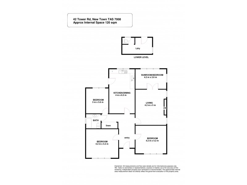 42 Tower Road, New Town TAS 7008 Floorplan